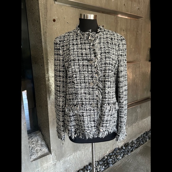 Vintage Chanel La Petite Veste Noire Tweed Jacket - Picture 1 of 11
